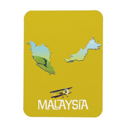 マレーシア旅行地図 マグネット (縦)