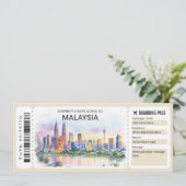 マレーシア旅行搭乗券チケット 招待状 (スタンド正面)