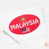 マレーシア欧州オーバルスタイルステッカー 楕円形シール (封筒)