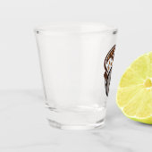 マレーシア猫ゲッコモノグラム ショットグラス (左)