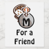 マレーシア猫ゲッコモノグラム ワインラベル (シングルラベル)