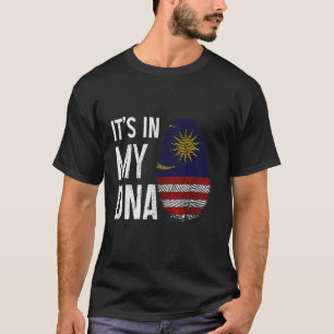 マレーシア私のDNAマレーシア国旗のプライドヘリットにある Tシャツ