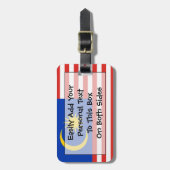 マレーシア簡単ID個人用フラグ ラゲッジタグ (正面縦)