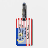 マレーシア簡単ID個人用フラグ ラゲッジタグ (裏面縦)