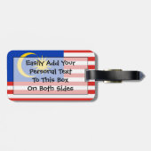 マレーシア簡単ID個人用フラグ ラゲッジタグ (裏面横)