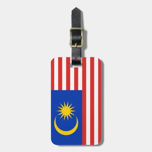 マレーシア簡単ID個人用フラグ ラゲッジタグ (正面縦)