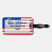 マレーシア簡単ID個人用フラグ ラゲッジタグ (裏面横)