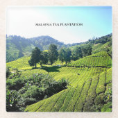 マレーシア茶プランテーション ガラスコースター (正面)