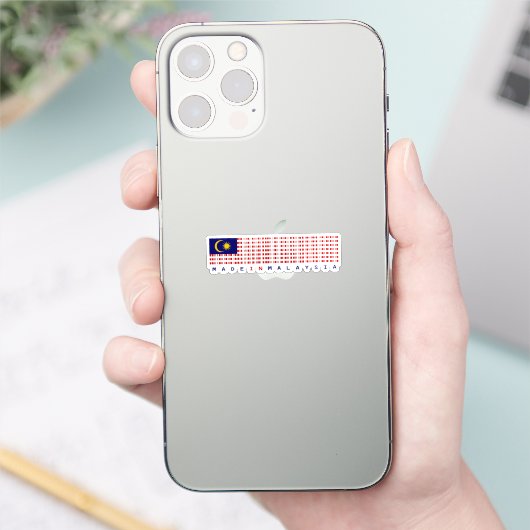 マレーシア製バーコードフラグステッカー シール (スマートフォン)