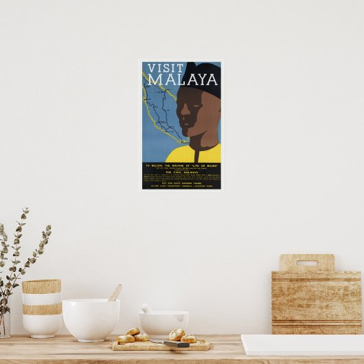 マレーシア鉄道マラヤを訪れる ポスター (キッチン)