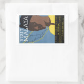 マレーシア鉄道ヴィンテージ 長方形シール (バッグ)