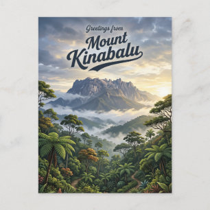 マレーシア キナバル山 ポストカード
