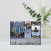 マレーシア，クアラルンプールのはがきモニュメント ポストカード (スタンド正面)