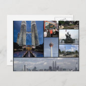 マレーシア，クアラルンプールのはがきモニュメント ポストカード (正面/裏面)