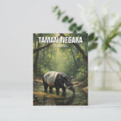 マレーシア・タマンネガラ・マラヤン・タピール ポストカード (スタンド正面)