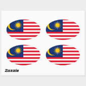 マレーシア – ユーロスタイルオーバルステッカー 楕円形シール (シート)