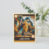 マレーシア |ヴィンテージ絵を描ー ポストカード (スタンド正面)