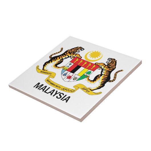 マレーシア-紋章か旗または記号または紋章付き外衣 タイル (側面)