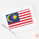マレーシア – 高品質国旗のシール 長方形シール (封筒)