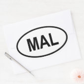 マレーシア「MAL」 楕円形シール (封筒)