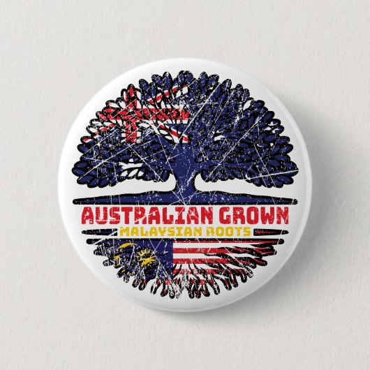 マレーシアAustralian Australia Tree Roots 缶バッジ (正面)