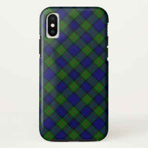 マレータータンチェックブルーグリーンプレイド iPhone XSケース