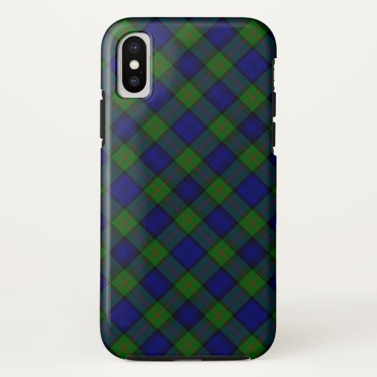 マレータータンチェックブルーグリーンプレイド Case-Mate iPhoneケース (裏面)