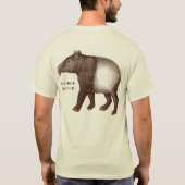 マレーバク- Tapirus Indicus -カスタマイズ可能なTxt Tシャツ (裏面)