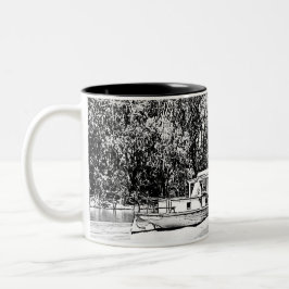 マレーリバーヴィクトリアのパドルボート ツートーンマグカップ