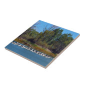 『マレー川の漁師たち – ペリカンの集まり』 タイル (側面)