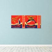 マレー最高のスブランドのサーモンラベル – アラスカ キャンバスプリント (インサイチュ (ウッドフロア))