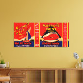 マレー最高のスブランドのサーモンラベル – アラスカ キャンバスプリント (インサイチュ (リビング))