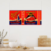 マレー最高のスブランドのサーモンラベル – アラスカ ポスター (キッチン)