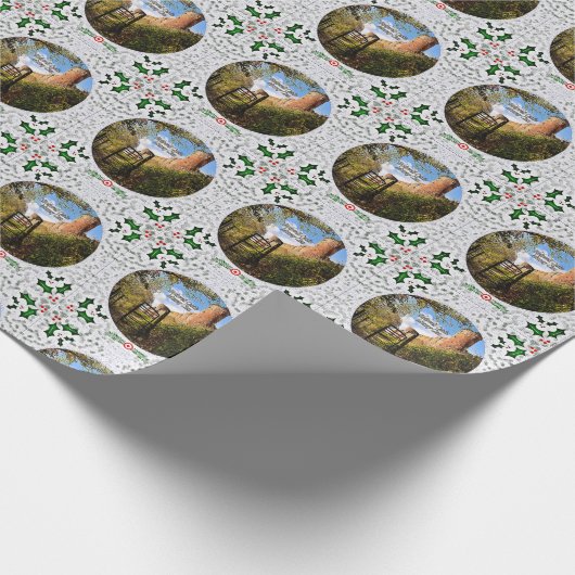 マレー氏のボットウェル城ヴィンテージクリスマス ラッピングペーパー (角)