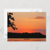 マレー湖サンセット・オクラホマ ポストカード (正面/裏面)