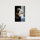 マレー語 – ポメラニア犬 ポスター (キッチン)