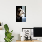 マレー語 – ポメラニア犬 ポスター (ホームオフィス)