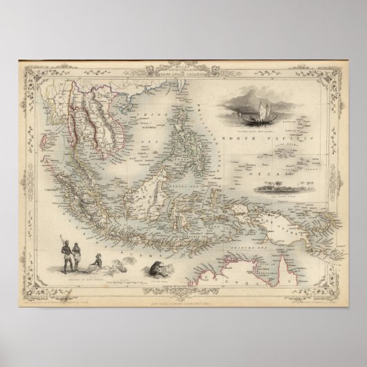 マレー諸島又は東インド諸島 ポスター (正面)