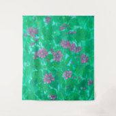 マレー開花、マルバフラワーサマー絵画フローラ タペストリー (正面)