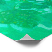 マレー開花、マルバフラワーサマー絵画フローラ ポスター (角)