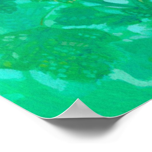 マレー開花、マルバフラワーサマー絵画フローラ ポスター (角)