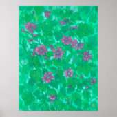 マレー開花、マルバフラワーサマー絵画フローラ ポスター (正面)