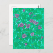 マレー開花、マルバフラワーサマー絵画フローラ ポストカード (正面/裏面)