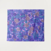 マレー開花、マルバ花絵画のフローラ紫 タペストリー (正面(横))