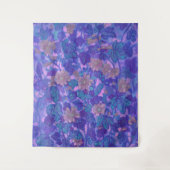 マレー開花、マルバ花絵画のフローラ紫 タペストリー (正面)