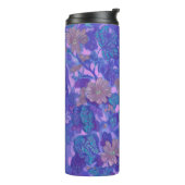マレー開花、マルバ花絵画のフローラ紫 タンブラー (回転左)
