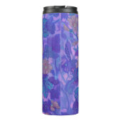 マレー開花、マルバ花絵画のフローラ紫 タンブラー (裏面)