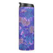 マレー開花、マルバ花絵画のフローラ紫 タンブラー (回転右)