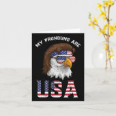 マレー・イーグル私の代名詞7月のアメリカ4th男性女性 カード (黄色い花)