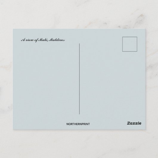 マレ・モルディブの眺め ポストカード (裏面)